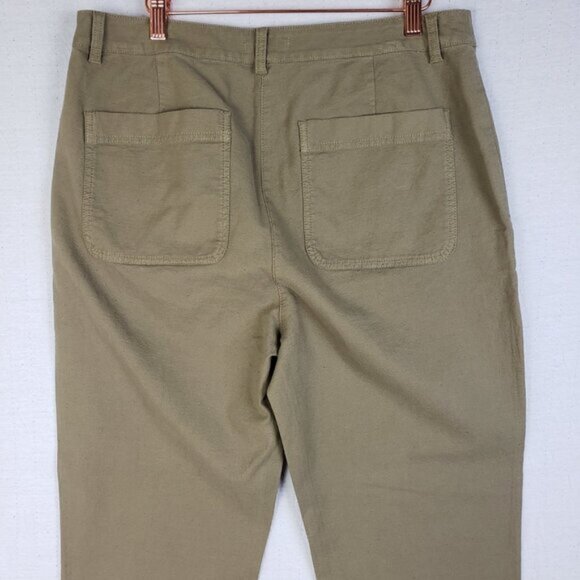 EILEEN FISHER Pants Organic Cotton/Hemp Tapered Ankle Length size 12 Stretch - Picture 10 of 13